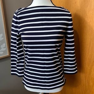 Ralph Lauren navy/white boat neck top.